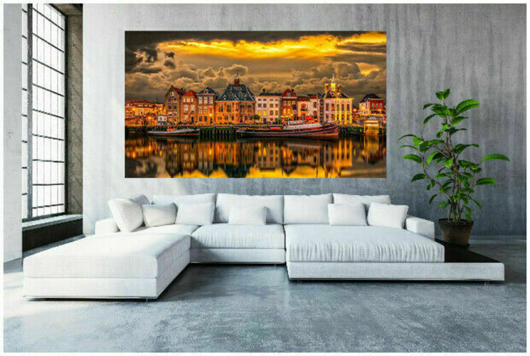 Leinwand Skyline Amsterdam Europa Niederlande Bilder Wandbilder A3641