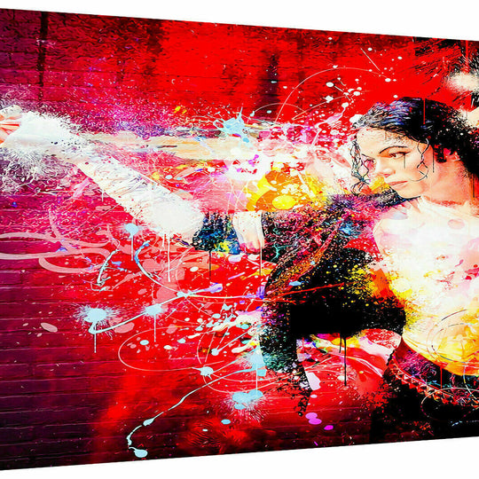 Abstrakt Michael Jackson Leinwand Bilder Wandbilder - Hochwertiger Kunstdruck B8082