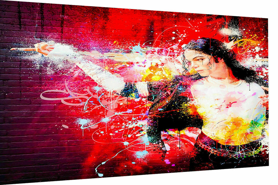 Abstrakt Michael Jackson Leinwand Bilder Wandbilder - Hochwertiger Kunstdruck B8082