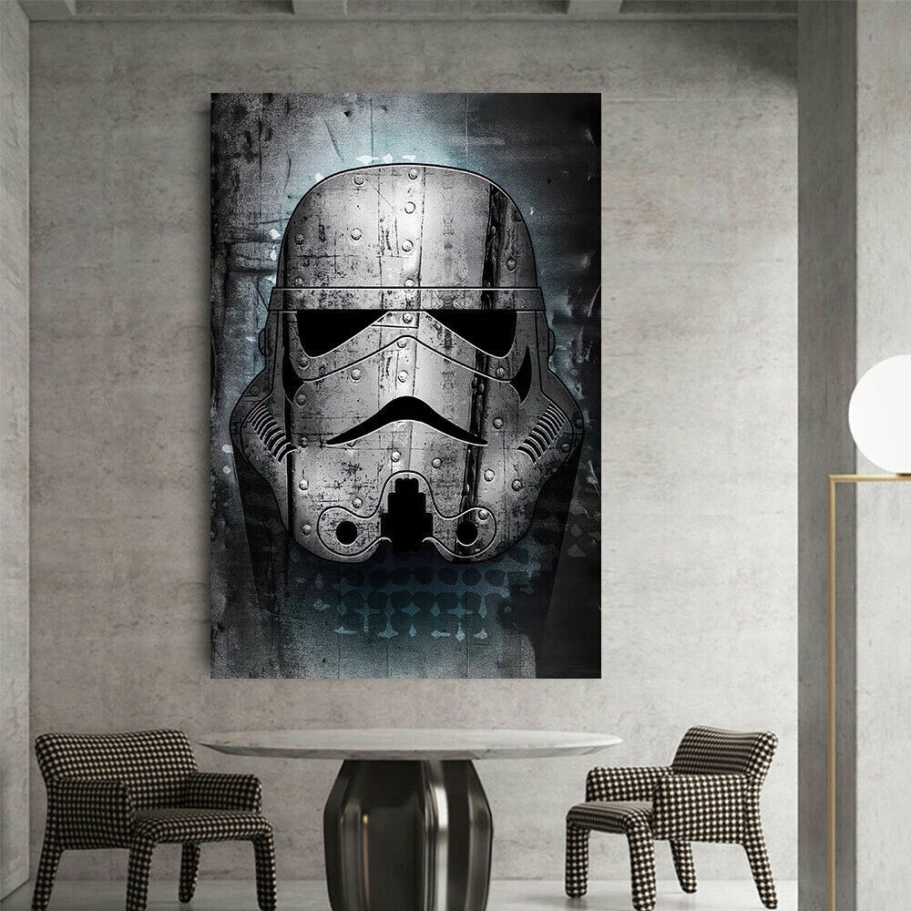 Star Wars Abstrakt Gesicht  Leinwand Bilder Wandbilder - Hochwertiger Kunstdruck B8114