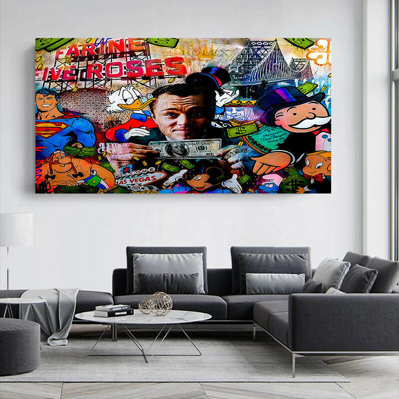 Pop Art Leinwand Kunst Art Bilder Wandbilder - Hochwertiger Kunstdruck B8049