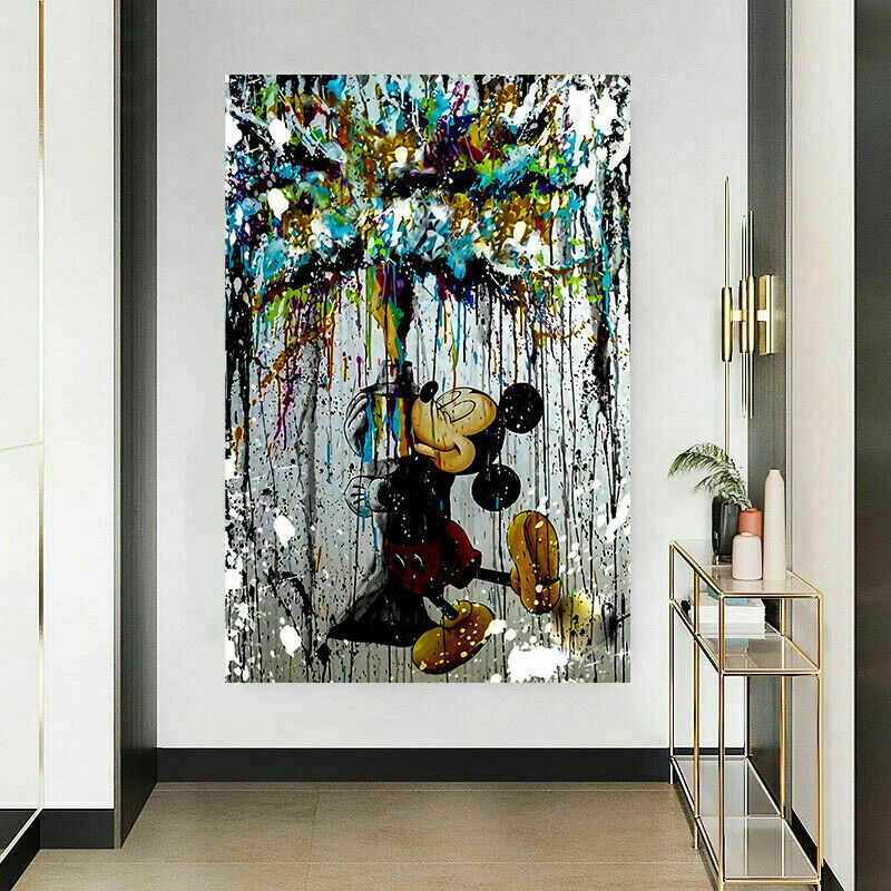 Pop Art Micky Maus Leinwand Bilder Wandbilder - Hochwertiger Kunstdruck B8002