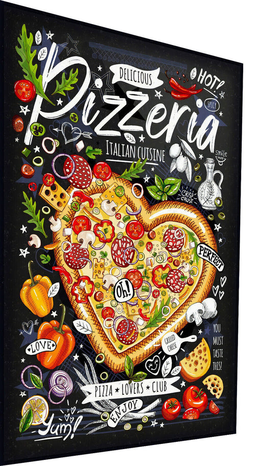 Leinwand Gastro Pizzeria Speisekarte Bilder Wandbilder -Hochwertiger Kunstdruck B8247