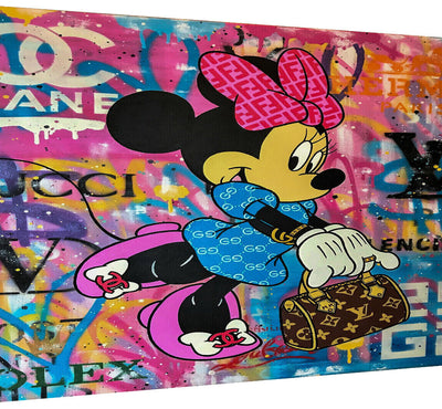Leinwand Pop Art Minnie Maus Bilder Wandbilder - Hochwertiger Kunstdruck B8200