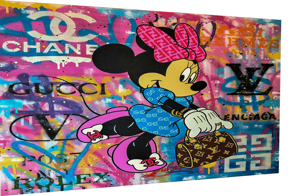 Leinwand Pop Art Minnie Maus Bilder Wandbilder - Hochwertiger Kunstdruck B8200