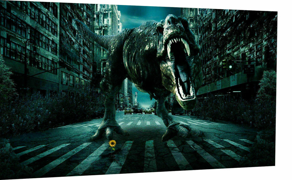 Leinwand Dinosaurier T-Rex Jurassic  Bilder Wandbilder - Hochwertiger Kunstdruck A3510