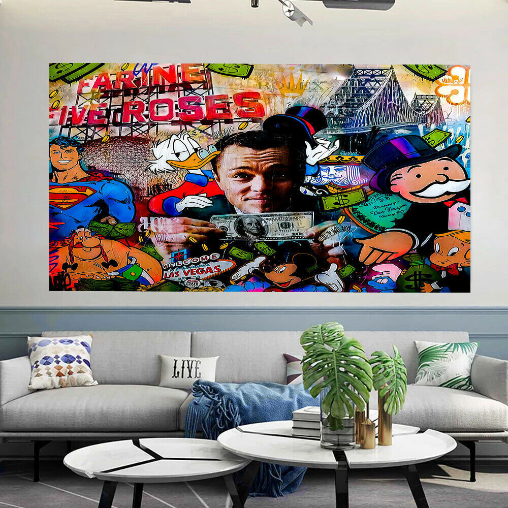 Pop Art Leinwand Kunst Art Bilder Wandbilder - Hochwertiger Kunstdruck B8049