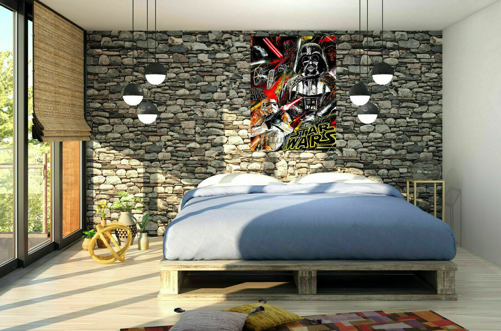 Leinwand Bilder Star Wars Pop Art Wandbilder - Hochwertiger Kunstdruck A3842