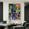 Pop Art Batman Hero Held Leinwand Bilder Wandbilder - Hochwertiger Kunstdruck P5406