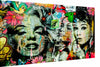 Pop Art Frauen Leinwand Bilder Wandbilder - Hochwertiger Kunstdruck B8047