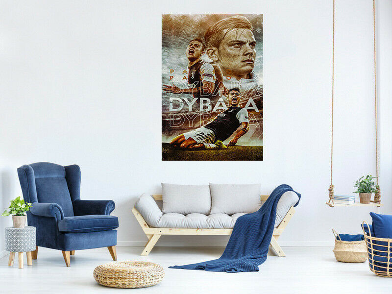 Leinwand Fußball Juve Dybala Bilder Wandbilder - Hochwertiger Kunstdruck A3817