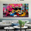 Micky Maus Pop Art  Kunst Leinwand Bilder Wandbilder - Hochwertiger Kunstdruck B8109