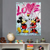 Leinwand Bilder Micky & Minnie love Pop Art Wandbilder - Hochwertiger Kunstdruck B8254