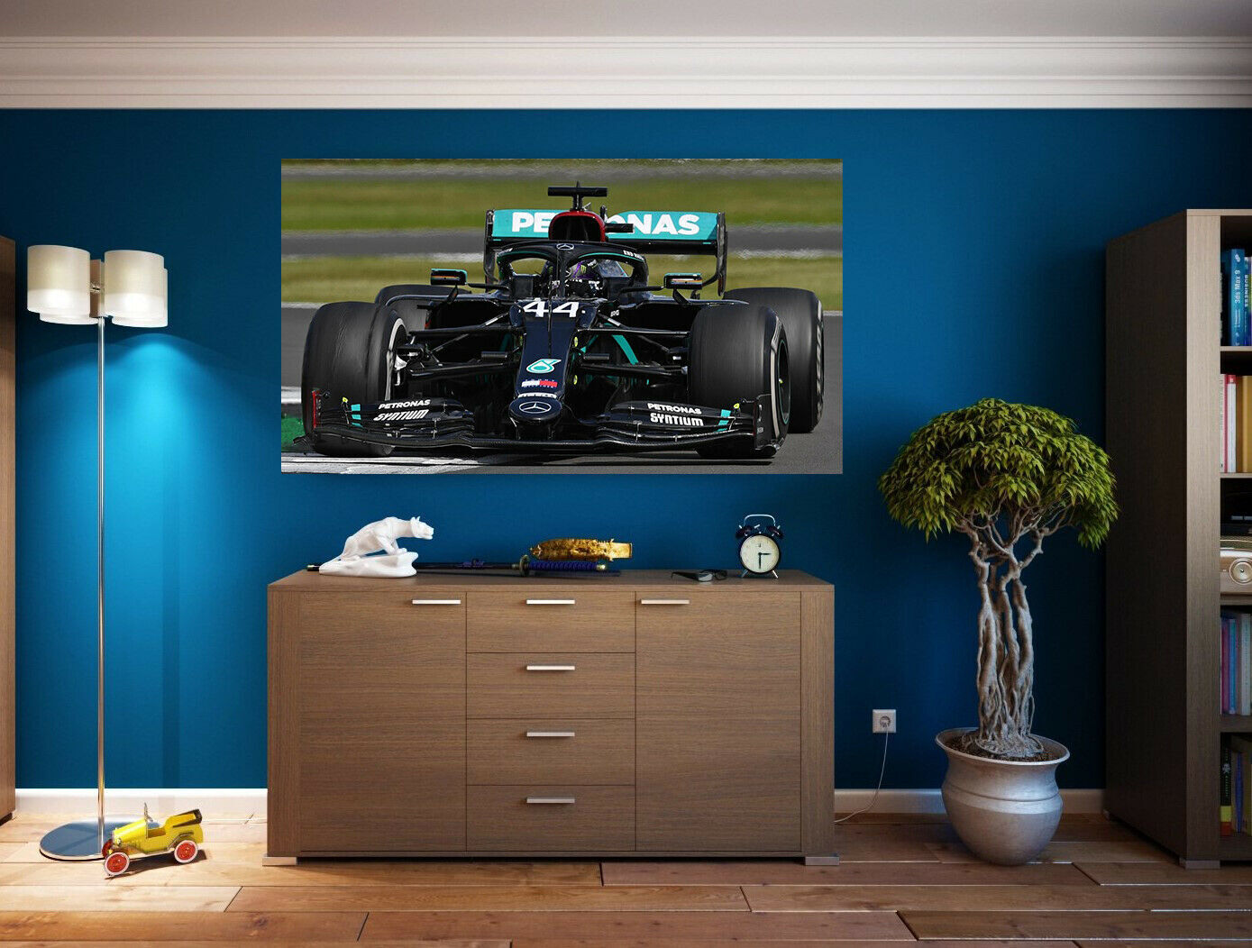 Leinwand Bilder Formel 1 F1 Mercedes L. Hamilton - Hochwertiger Kunstdruck A3349