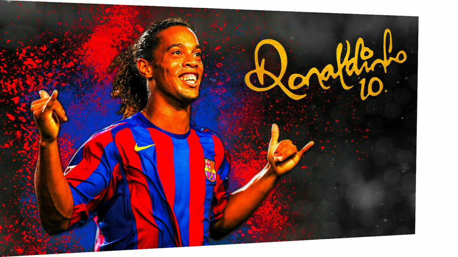 Leinwand Fußball Sport Ronaldinho Bilder Wandbilder - Hochwertiger Kunstdruck A3741