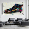 Abstrakte Schuhe Sneaker Leinwand Bilder Wandbilder - Hochwertiger Kunstdruck B8045