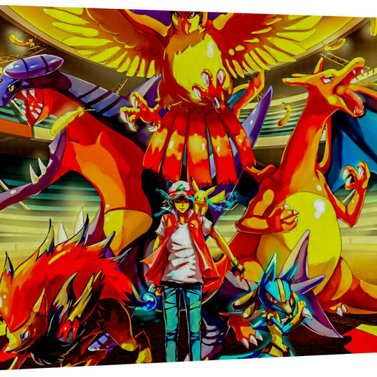 Leinwand Pokemon Anime Serie Bilder Wandbilder - Hochwertiger Kunstdruck A3726