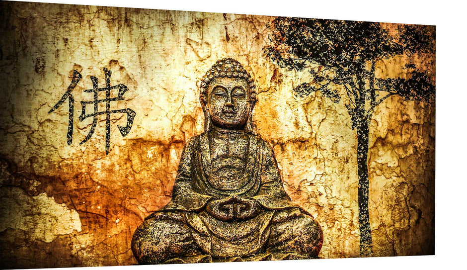Leinwand Bilder Buddha Glauben Wiedergeburt Wandbilder - Hochwertiger Kunstdruck A3304