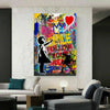 Pop Art follow your dreams Leinwand Bilder Wandbilder - Hochwertiger Kunstdruck B8163