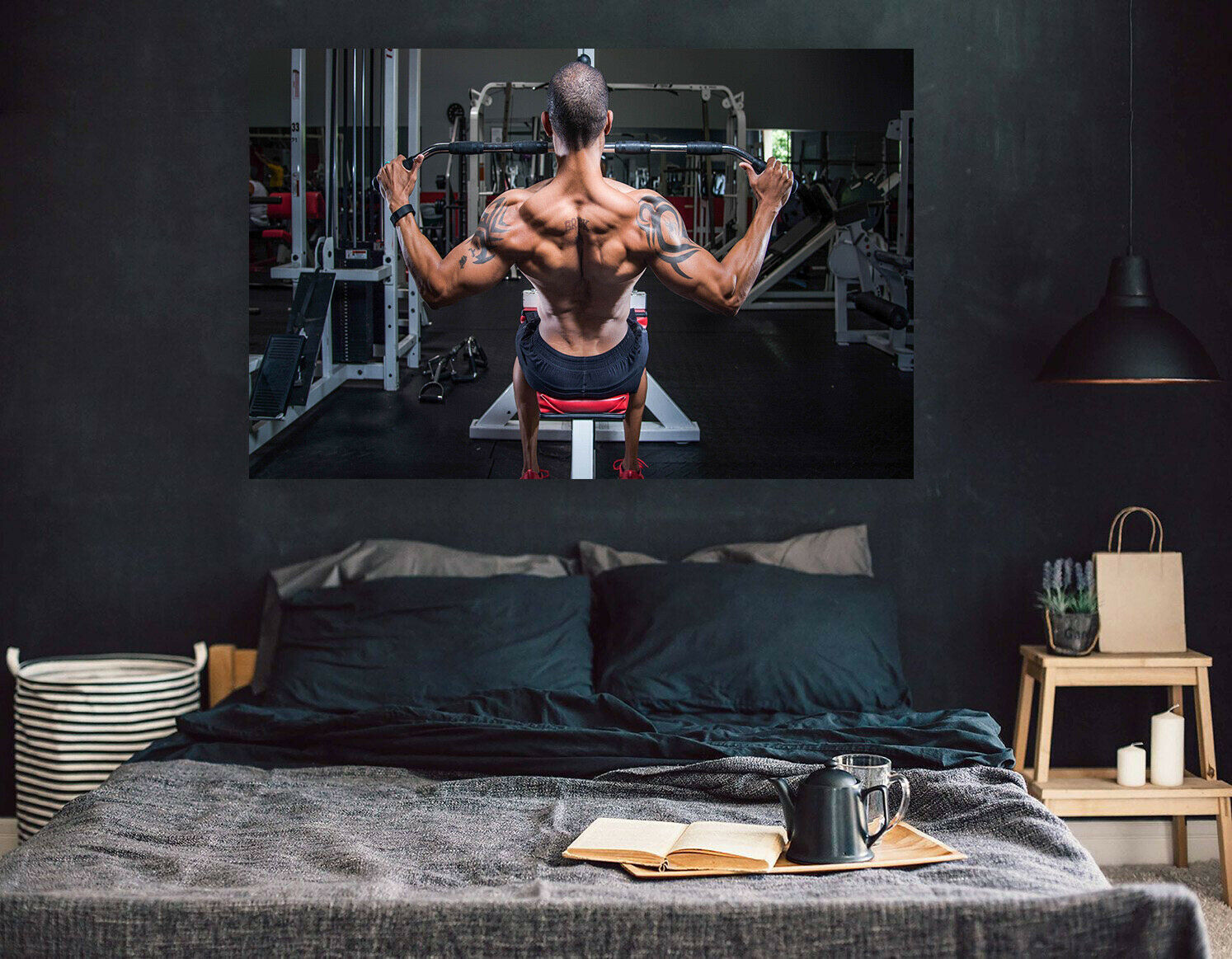 Leinwand Fitness Muskeln Sport Men Bilder Wandbilder - Hochwertiger Kunstdruck A3794