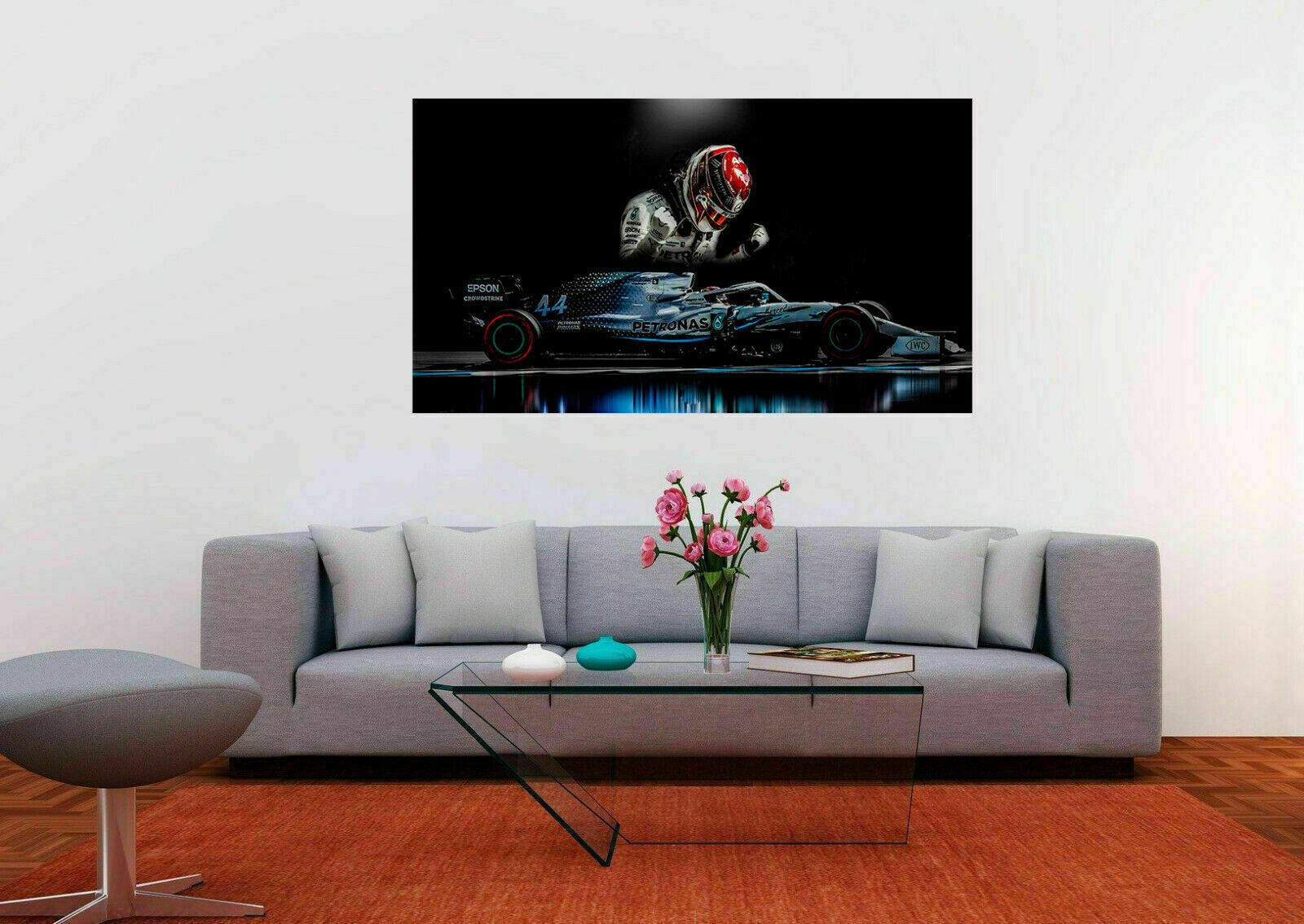 Ku Art - – Canvas Hamilton Leinwand F1 Wandbilder Magic Lewis Bilder Hochwertiger Formel1