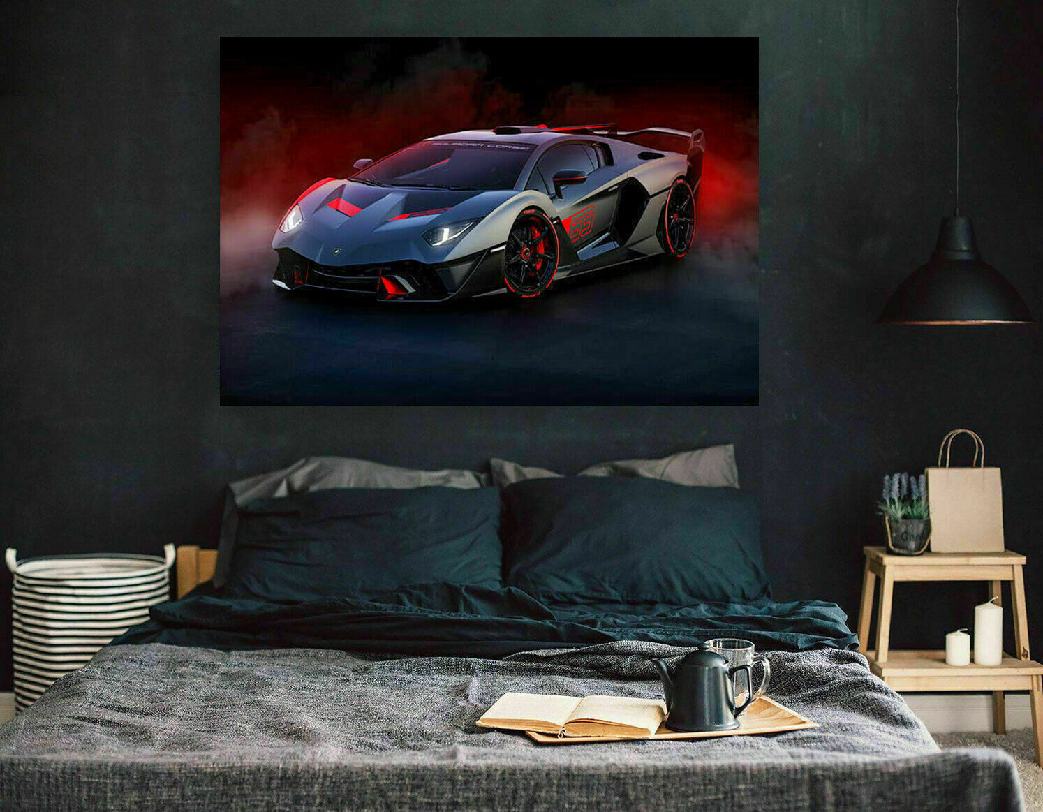 Leinwand Autos Sportwagen Lamborghini Bilder Wandbilder -Hochwertiger Kunstdruck A3571