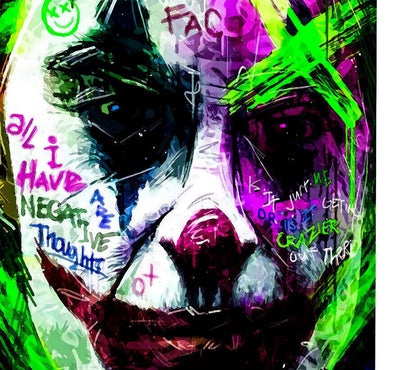Leinwand Bilder Abstrakt Joker Clown Wandbilder-Hochwertiger Kunstdruck B8278