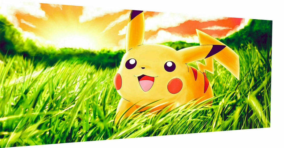 Leinwand Animies Pokemon Pikachu Bilder Wandbilder - Hochwertiger Kunstdruck P5055