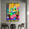 Pop Art Leinwand Frau Schuh Kunst Bilder Wandbilder - Hochwertiger Kunstdruck B8151