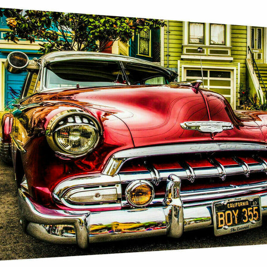Leinwand Bilder Oldtimer Autos Vintage Classic Abstrakt- Hochwertiger Kunstdruck A3343