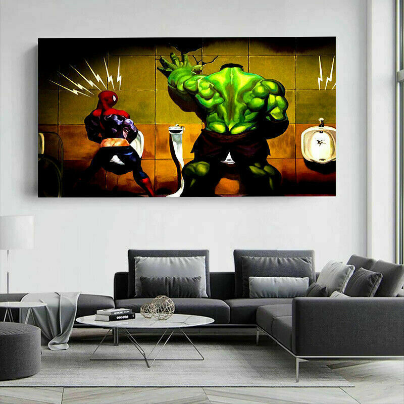 Pop Art FunnyHulk Leinwand Bilder Wandbilder - Hochwertiger Kunstdruck B8016