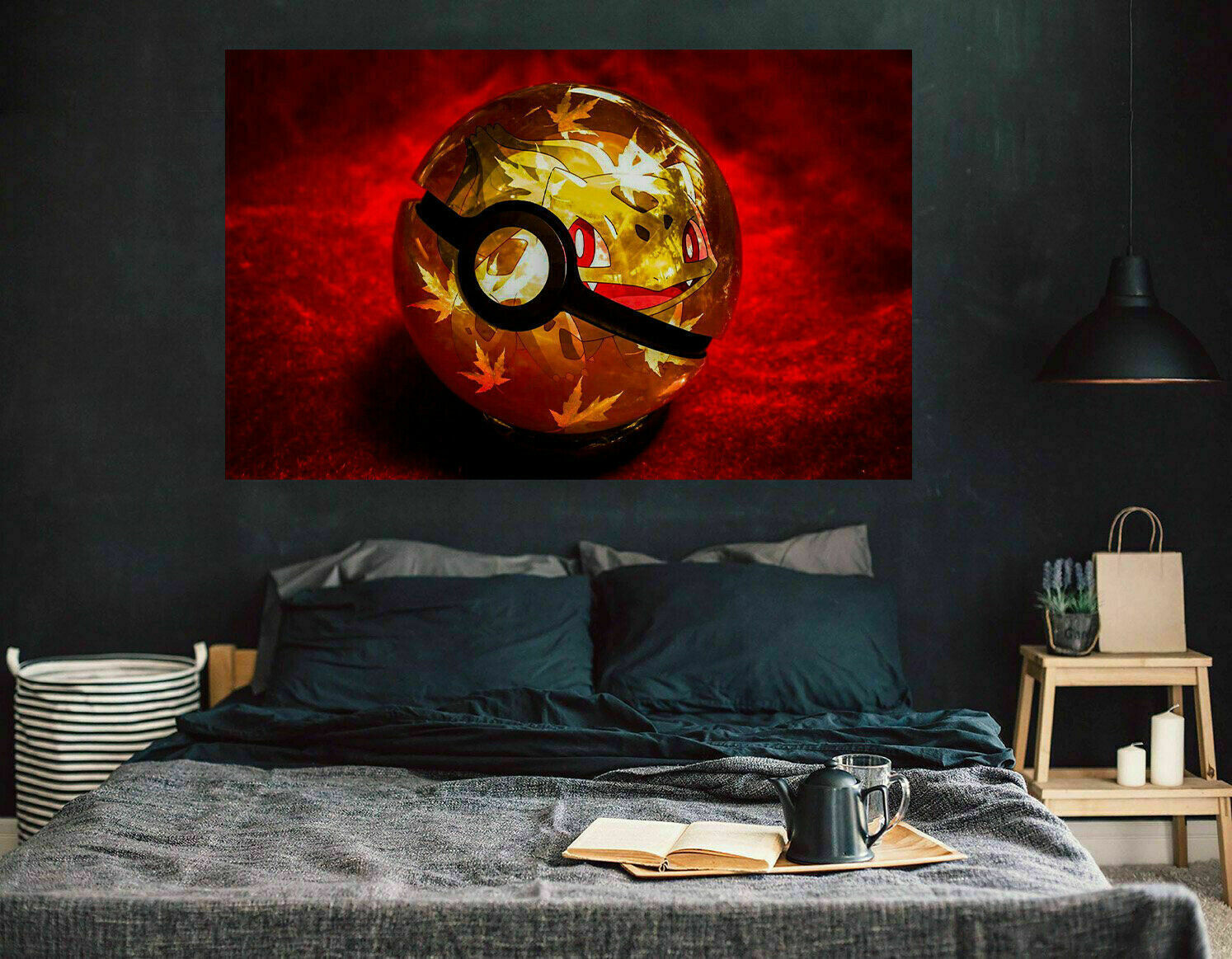 Leinwand Pokemon Pokeball  Bilder Wandbilder - Hochwertiger Kunstdruck A3485