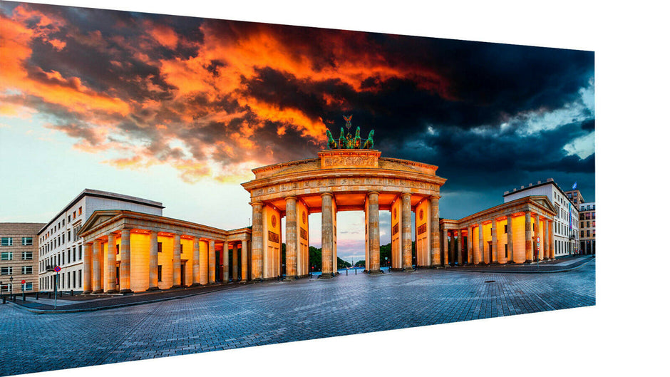 Leinwand Skyline Städte Berlin Bilder Wandbilder - Hochwertiger Kunstdruck P5097