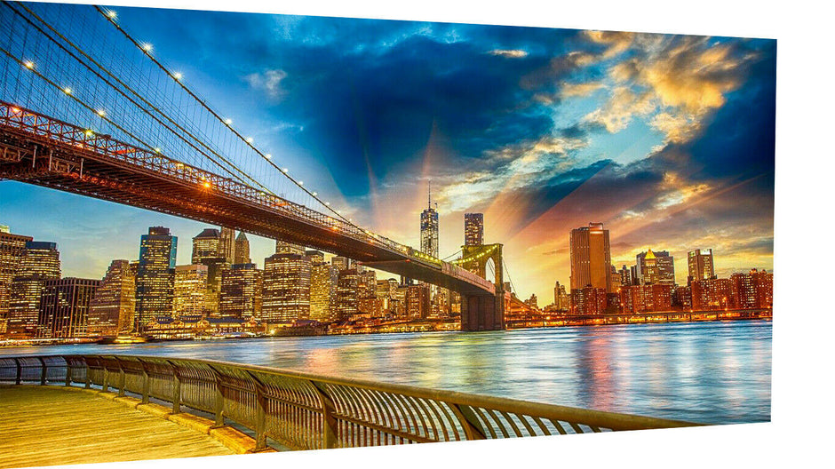 Leinwand Bilder Skyline Usa Reisen Wandbilder - Hochwertiger Kunstdruck A3869