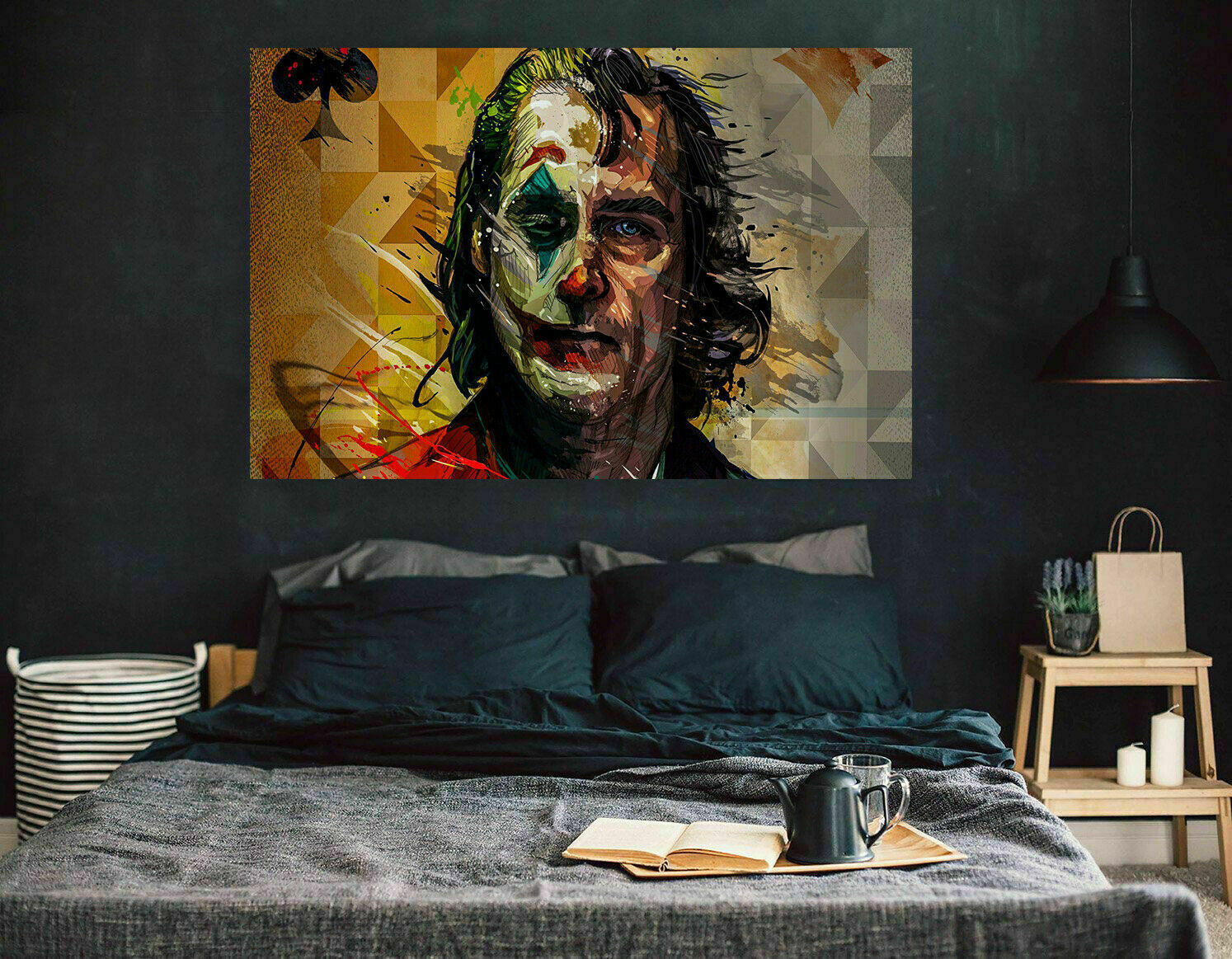 Leinwand Joker Abstrakt Schurke Bilder Wandbilder - Hochwertiger Kunst –  Magic Canvas Art