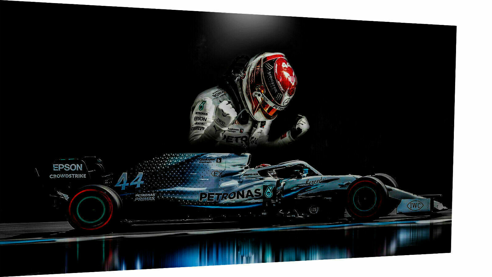 Leinwand F1 Formel1 Hamilton - Art Ku Magic – Bilder Wandbilder Canvas Lewis Hochwertiger