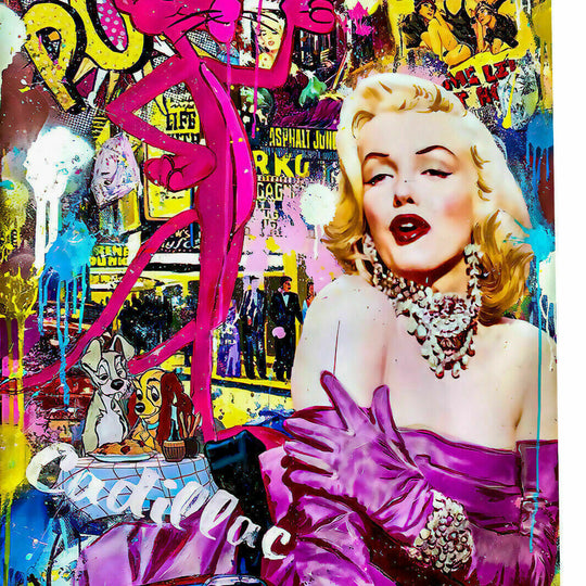Pop Art Marilyn Monroe Leinwand Bilder Wandbilder - Hochwertiger Kunstdruck B8162