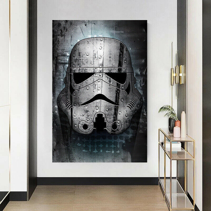 Star Wars Abstrakt Gesicht  Leinwand Bilder Wandbilder - Hochwertiger Kunstdruck B8114