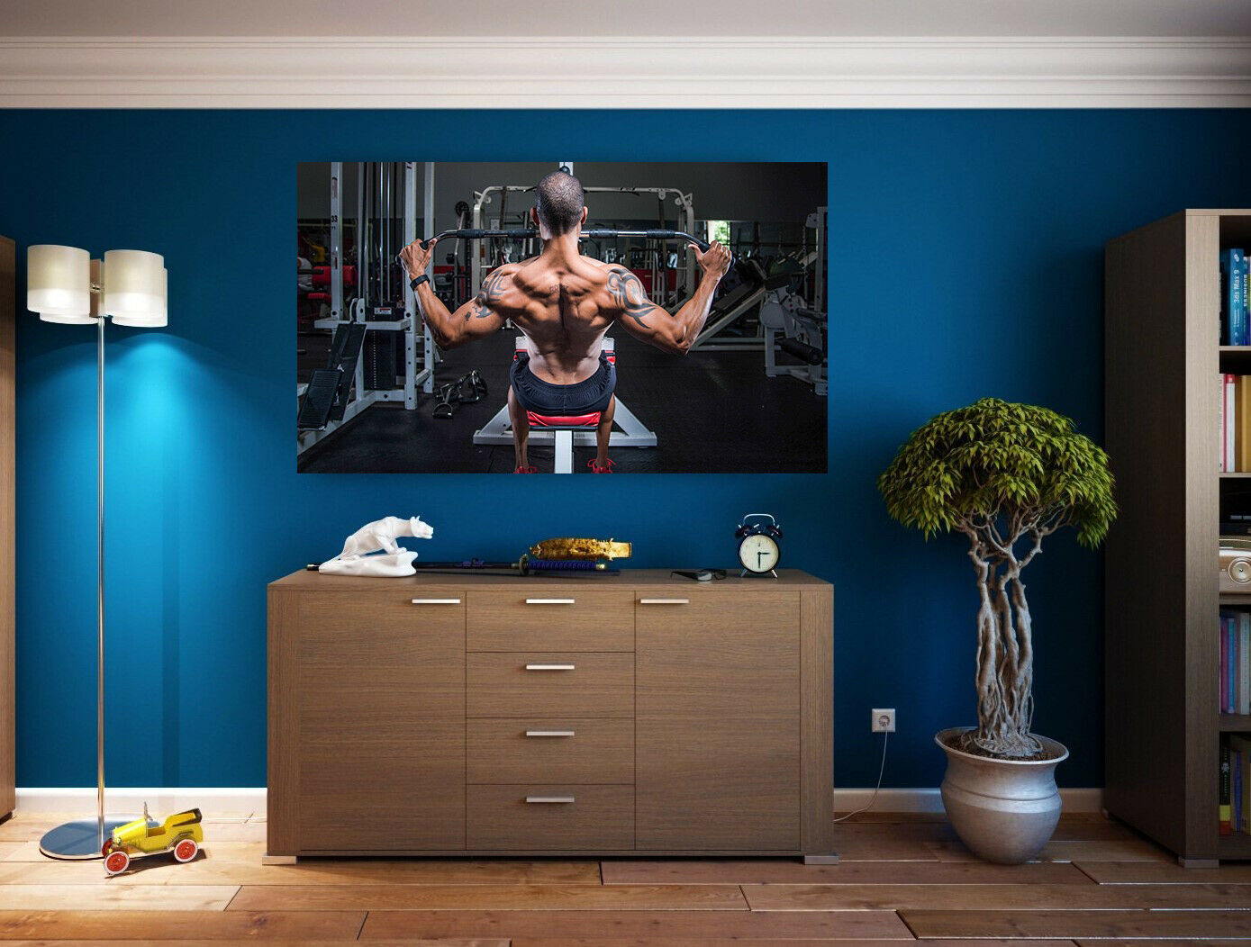 Leinwand Fitness Muskeln Sport Men Bilder Wandbilder - Hochwertiger Kunstdruck A3794