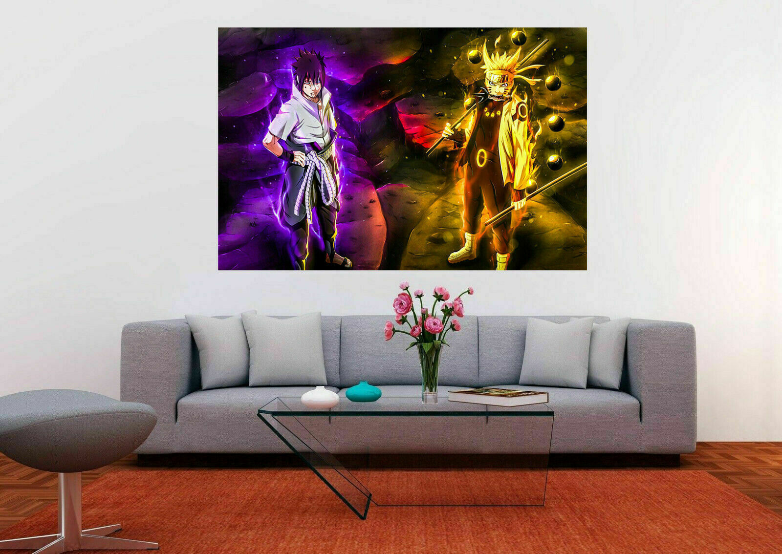 Leinwand Naruto Sasuke Anime Bilder Wandbilder - Hochwertiger Kunstdruck A3364