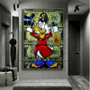 Leinwand Dagobert Geld Money Bilder Wandbilder - Hochwertiger Kunstdruck A4003