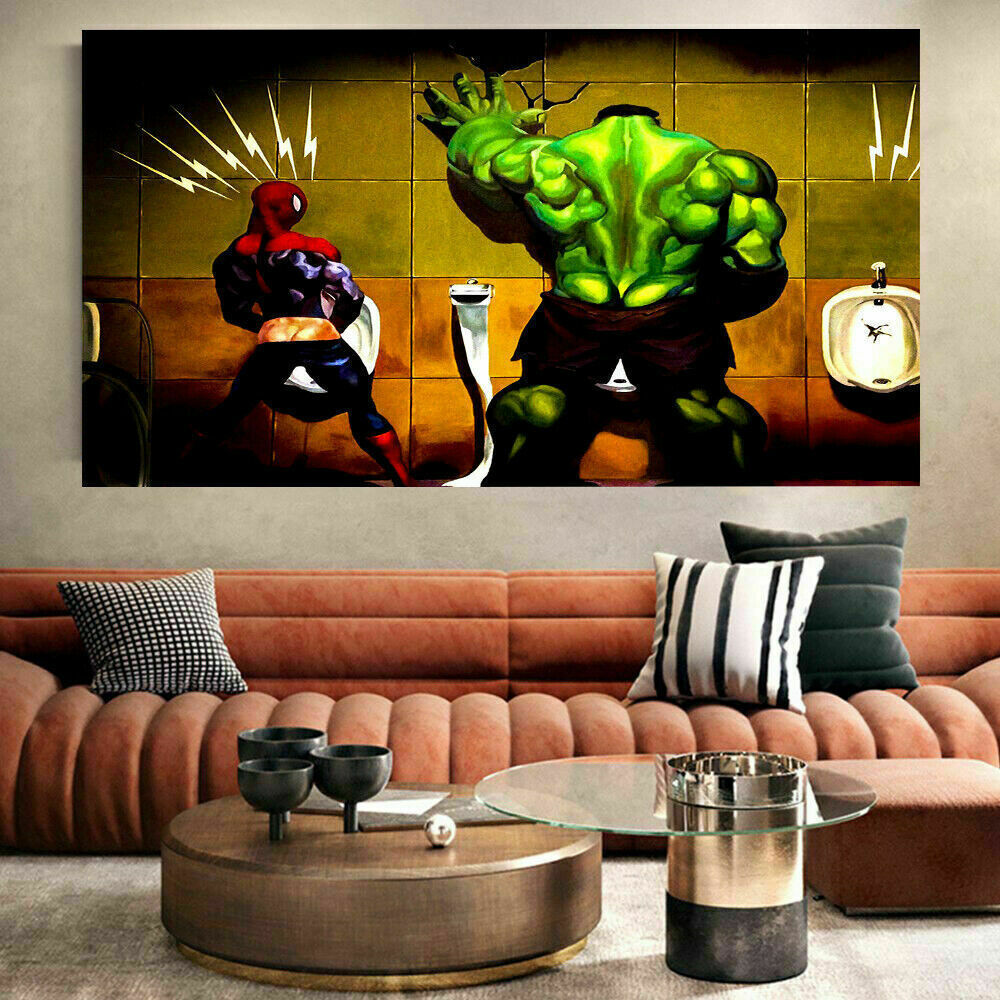 Pop Art FunnyHulk Leinwand Bilder Wandbilder - Hochwertiger Kunstdruck B8016