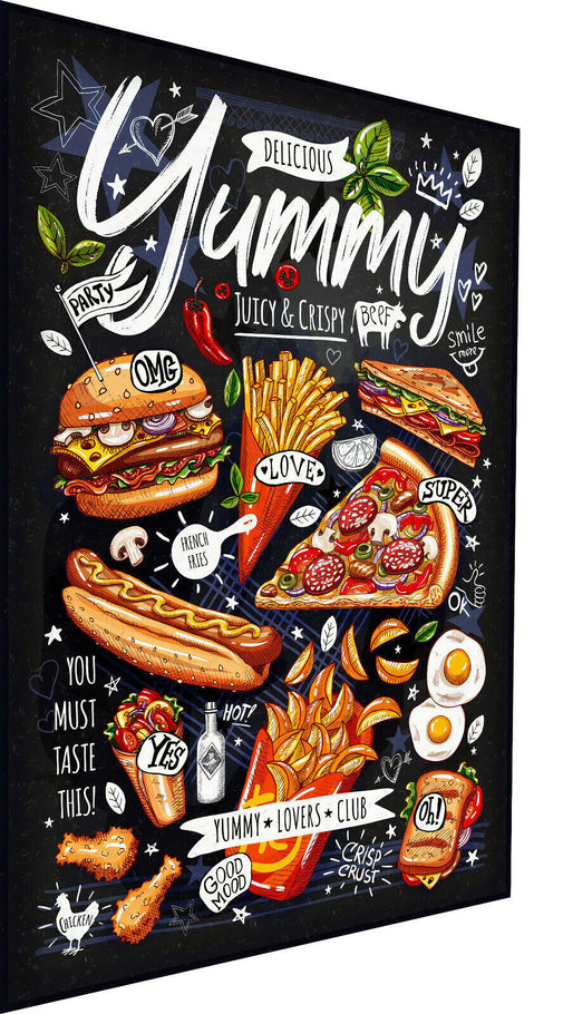 Leinwand Gastro Fastfood Speisekarte Bilder Wandbilder -Hochwertiger Kunstdruck B8246