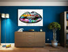 Leinwand Lippen Mund Pop Art Kunst Bilder Wandbilder - Hochwertiger Kunstdruck B8147