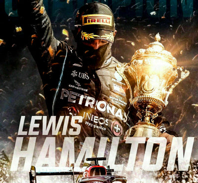 Formel 1  Lewis Hamilton Leinwand Mercedes Wandbilder - Hochwertiger Kunstdruck P5340