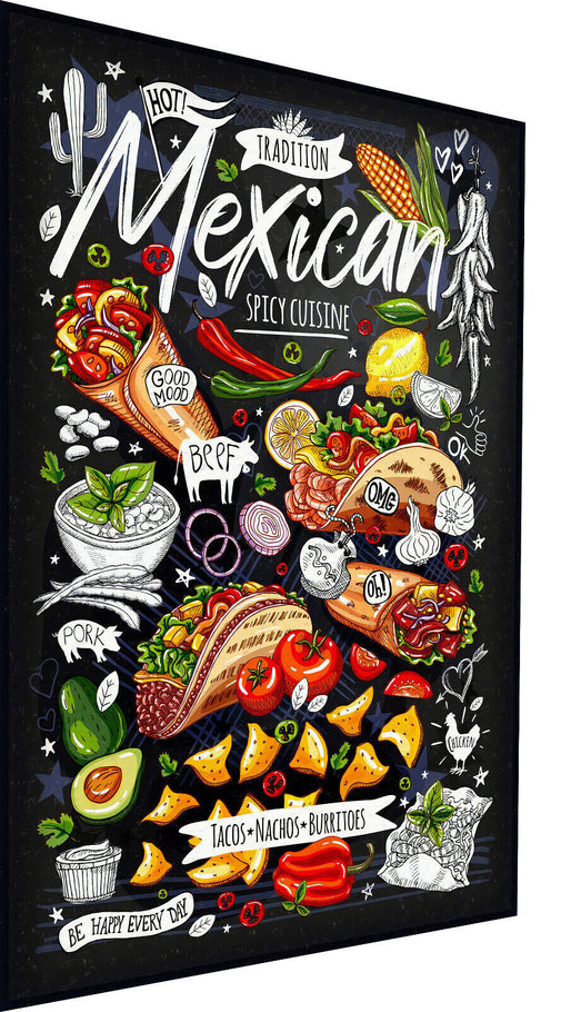 Leinwand Gastro Mexican Speisekarte Bilder Wandbilder - Hochwertiger Kunstdruck B8242