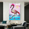 Leinwand Abstrakt Flamingo Tiere Bilder Wandbilder - Hochwertiger Kunstdruck B8124