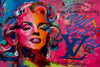 Abstrakt Marilyn Monroe Leinwand Bilder Wandbilder - Hochwertiger Kunstdruck B8050