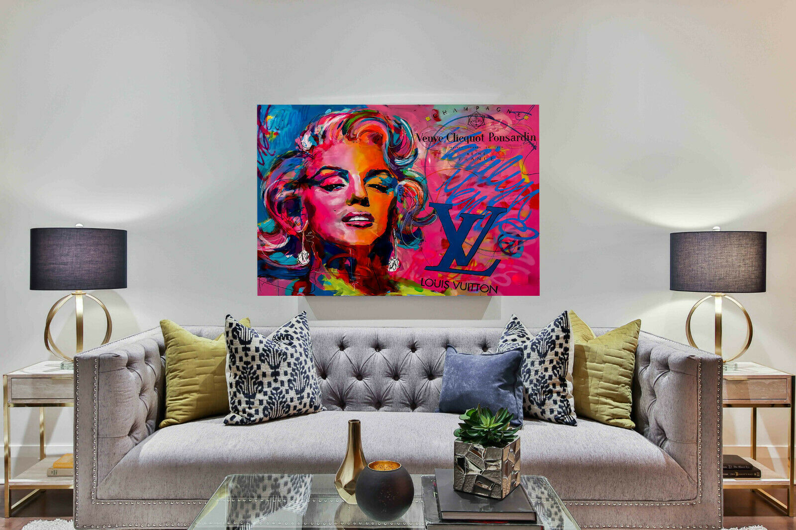 Abstrakt Marilyn Monroe Leinwand Bilder Wandbilder - Hochwertiger Kunstdruck B8050