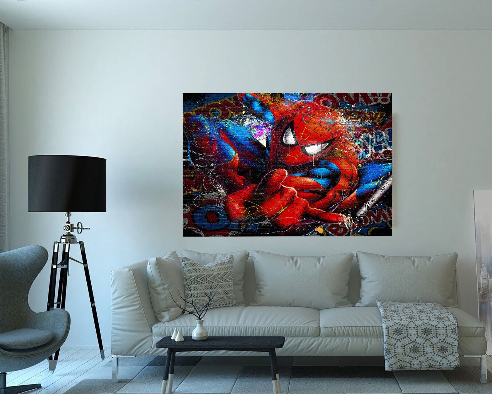 Leinwand Bilder Spider-  Man Held  Pop Art Wandbilder - Hochwertiger Kunstdruck B8209